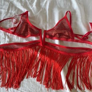 Red fringe festival top